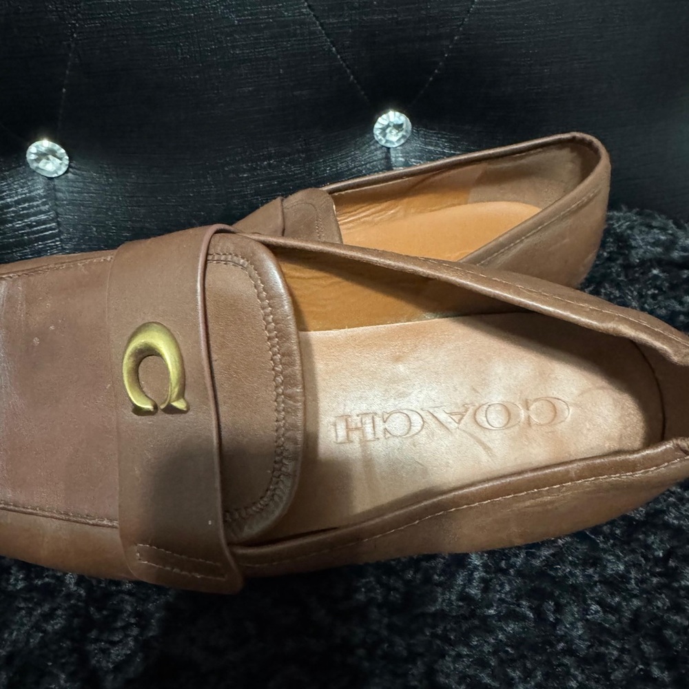 Coach Tan Leather‎ Slip-On Shoes - Picture 3 of 4